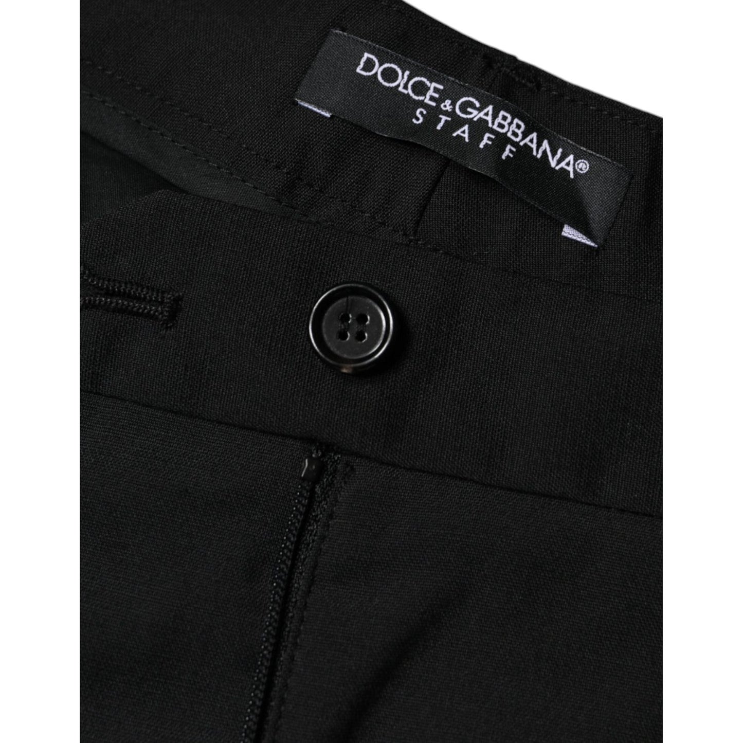 Dolce & Gabbana Black High Waist Tapered Women Pants Dolce & Gabbana