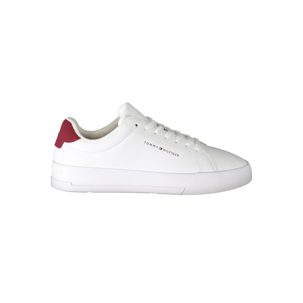 Tommy Hilfiger White Leather Men Sneaker Tommy Hilfiger