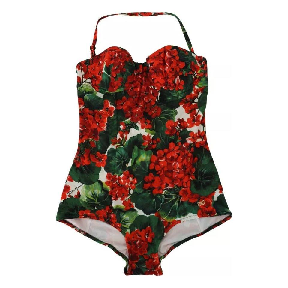 Dolce & Gabbana Multicolor Geranium One Piece Beachwear Swimsuit Dolce & Gabbana