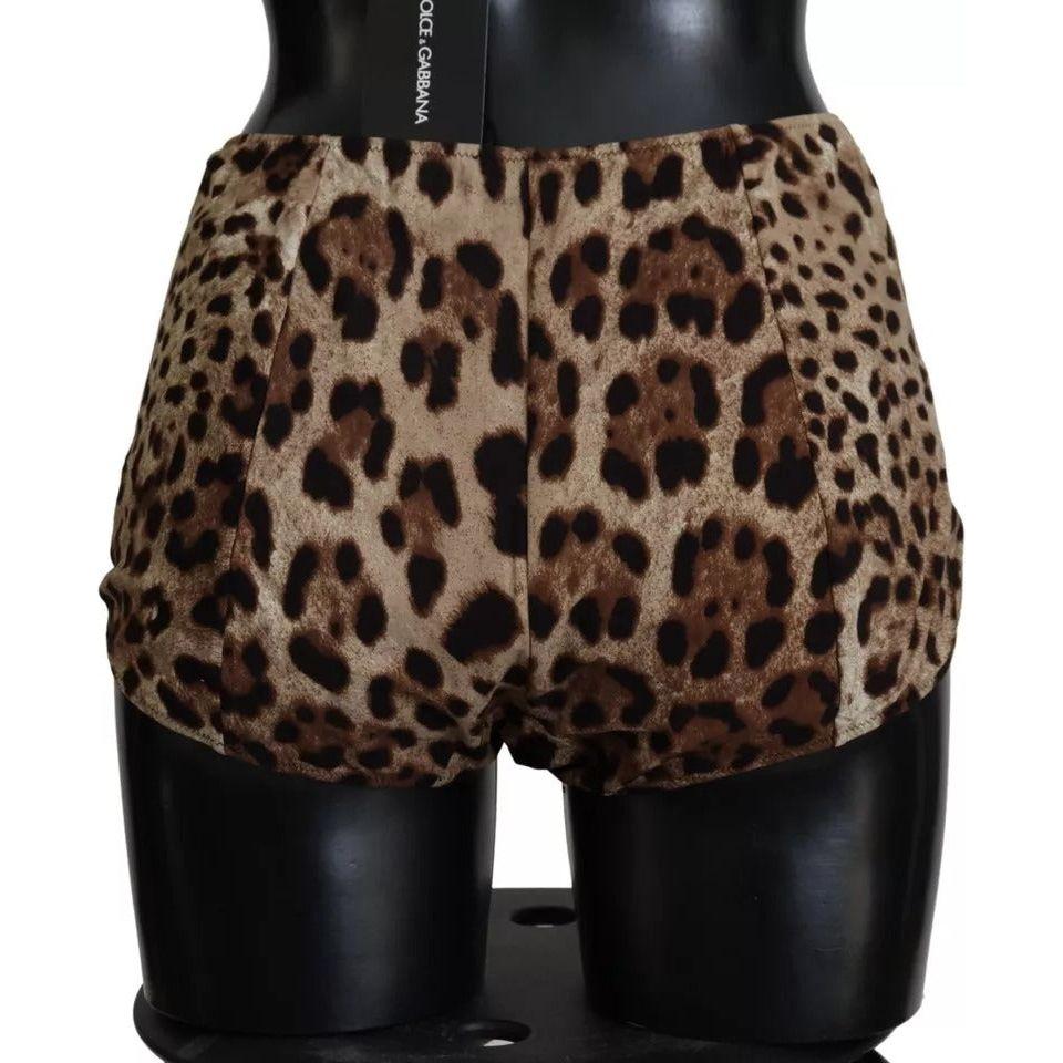 Dolce & Gabbana Brown Leopard Print Swimsuit Swimwear Bikini Bottom Dolce & Gabbana