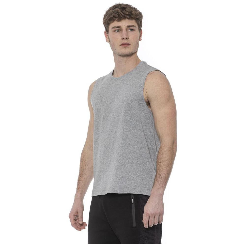 Tond Gray Cotton Men Tank Top Tond