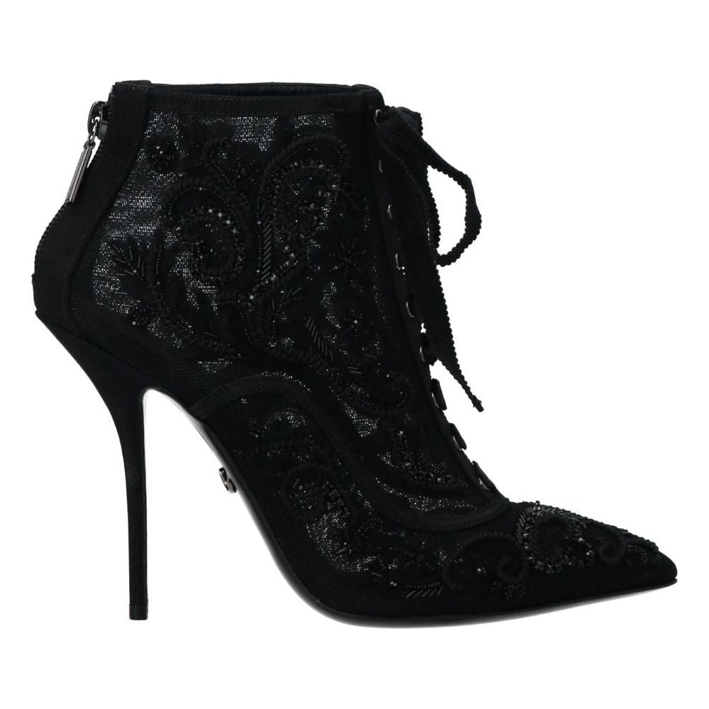 Dolce & Gabbana Black Polyester Boot Dolce & Gabbana