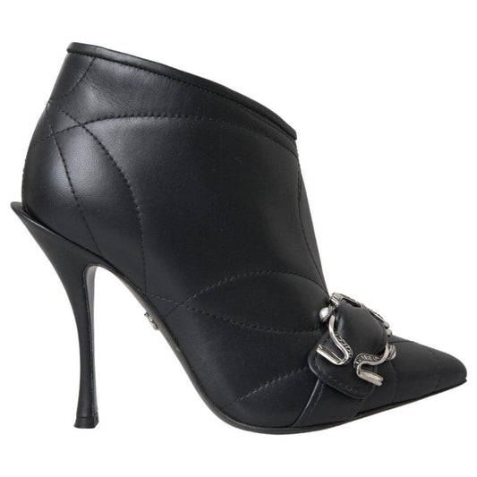 Dolce & Gabbana Black Leather Di Lambskin Boot Dolce & Gabbana