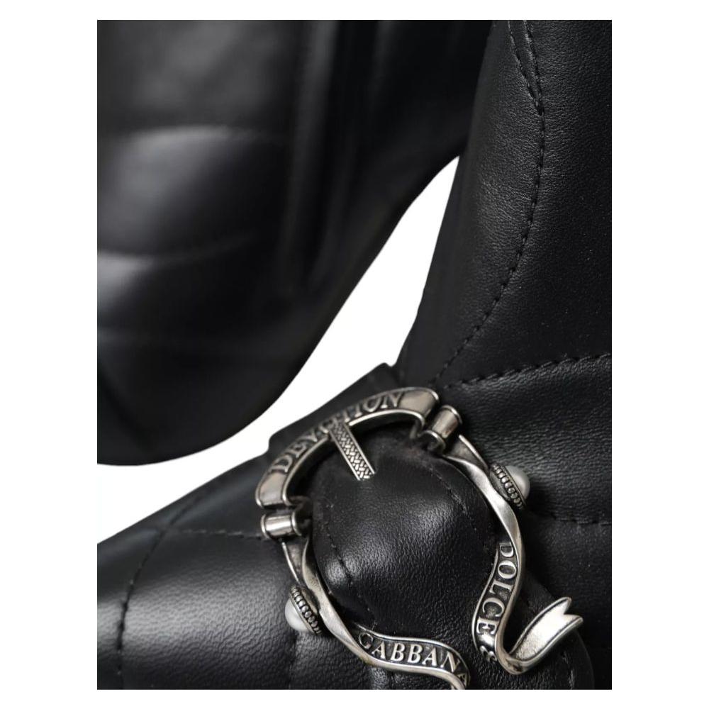 Dolce & Gabbana Black Leather Di Lambskin Boot Dolce & Gabbana