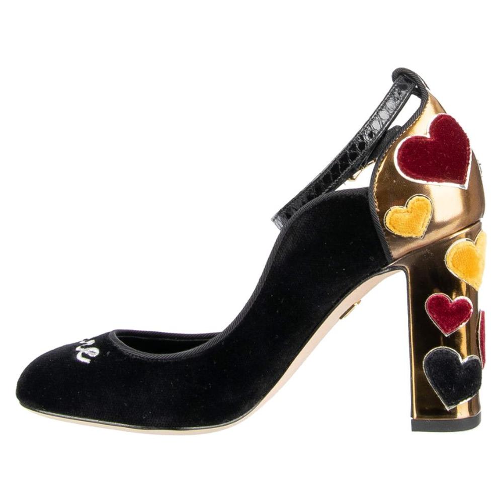 Dolce & Gabbana Black Cotton Pump