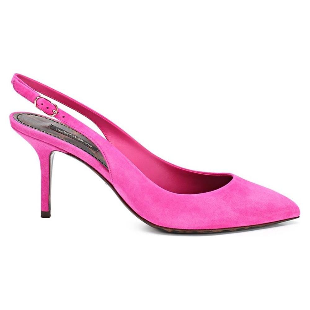 Dolce & Gabbana Fuchsia Leather Di Capra Pump