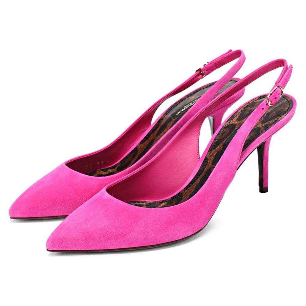 Dolce & Gabbana Fuchsia Leather Di Capra Pump