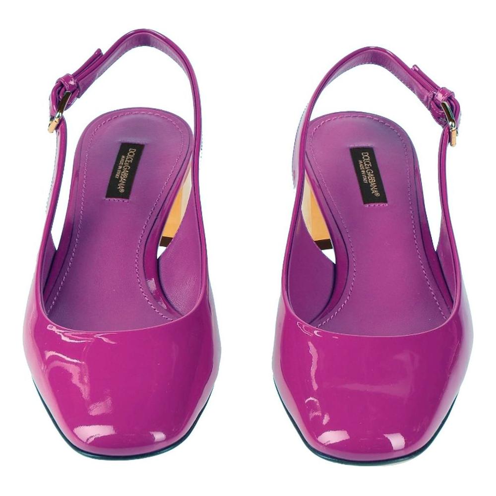 Dolce & Gabbana Purple Leather Di Calfskin Pump