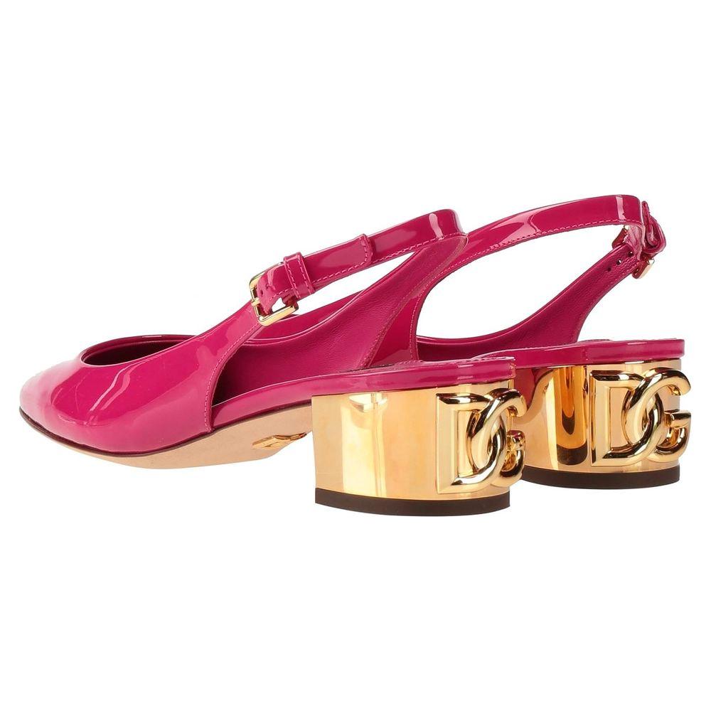 Dolce & Gabbana Fuchsia Leather Di Calfskin Pump