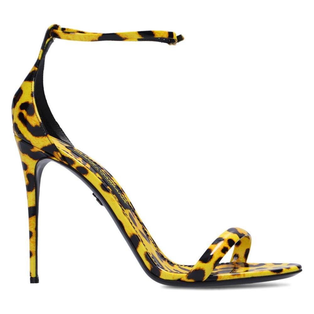 Dolce & Gabbana Yellow Leather Di Calfskin Sandal