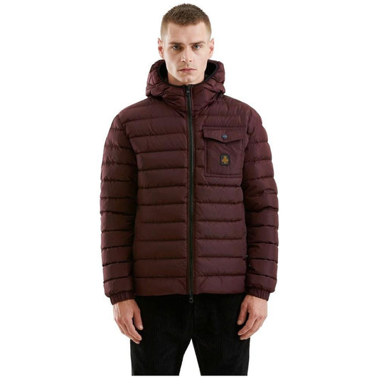 Refrigiwear Red Nylon Men's Down Jacket Refrigiwear