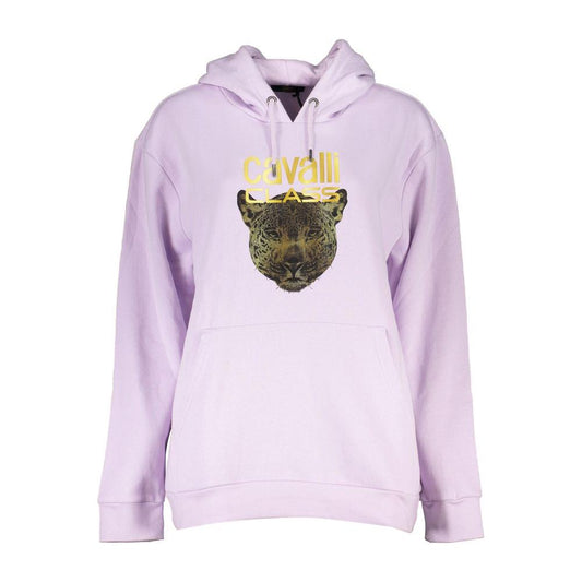 Cavalli Class Purple Cotton Sweater Cavalli Class