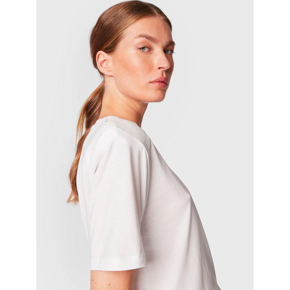 Patrizia Pepe White Cotton Tops & T-Shirt Patrizia Pepe