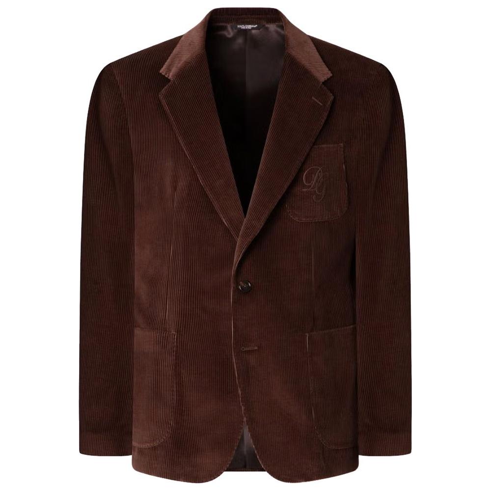 Dolce & Gabbana Brown Cotton Blazer