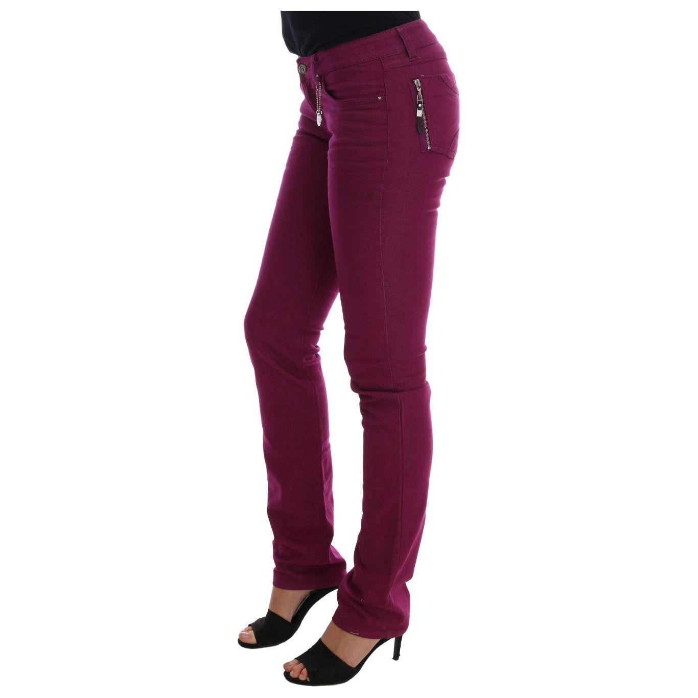 Costume National Elegant Purple Super Slim Jeans Costume National