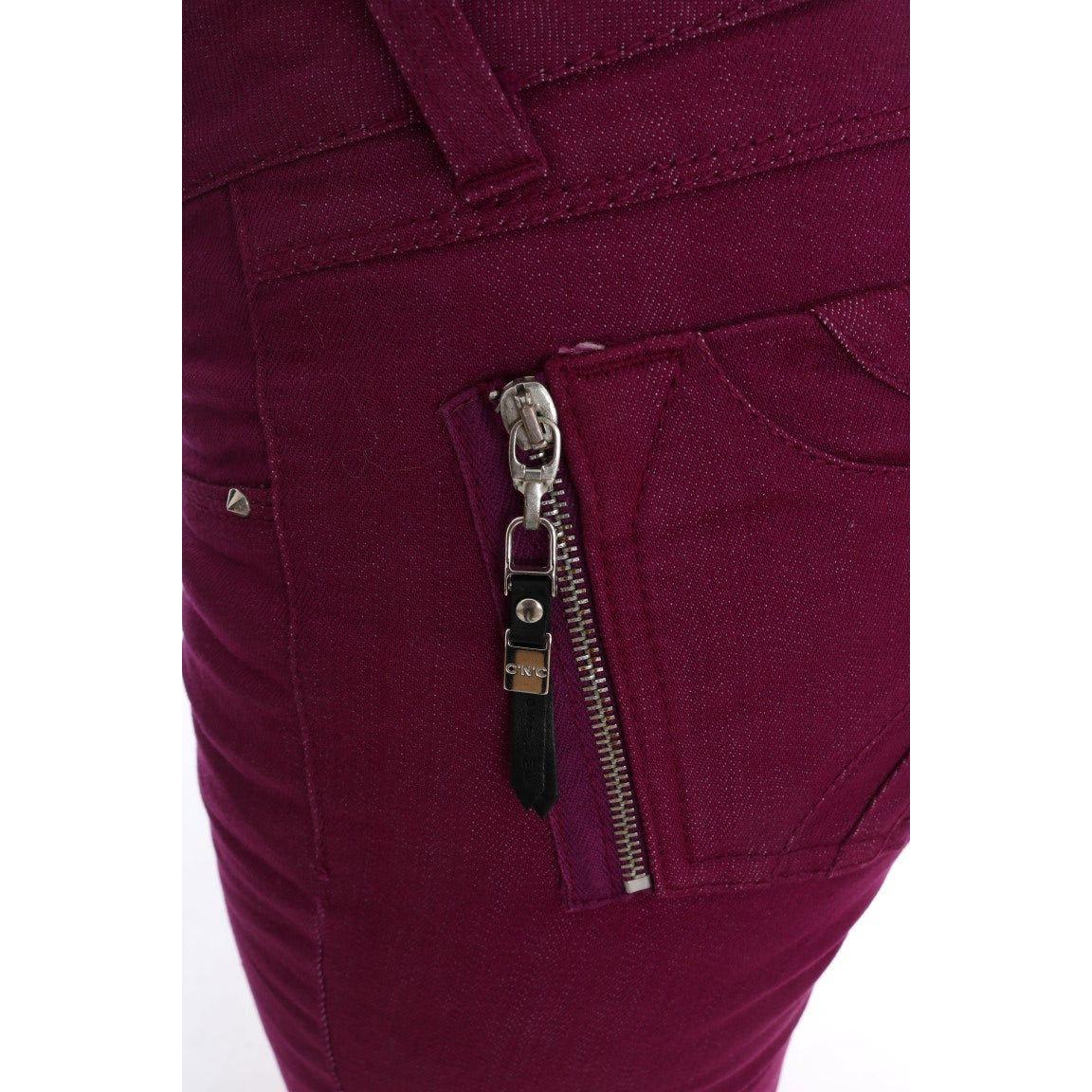 Costume National Elegant Purple Super Slim Jeans Costume National