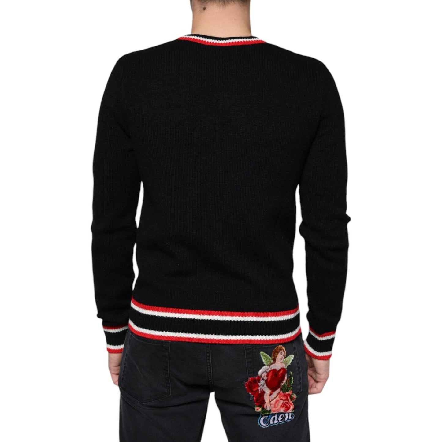 Dolce & Gabbana Black Cashmere Pig of the Year Pullover Sweater Dolce & Gabbana