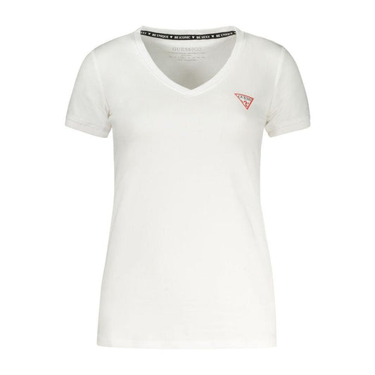 Guess Jeans White Cotton Tops & T-Shirt Guess Jeans