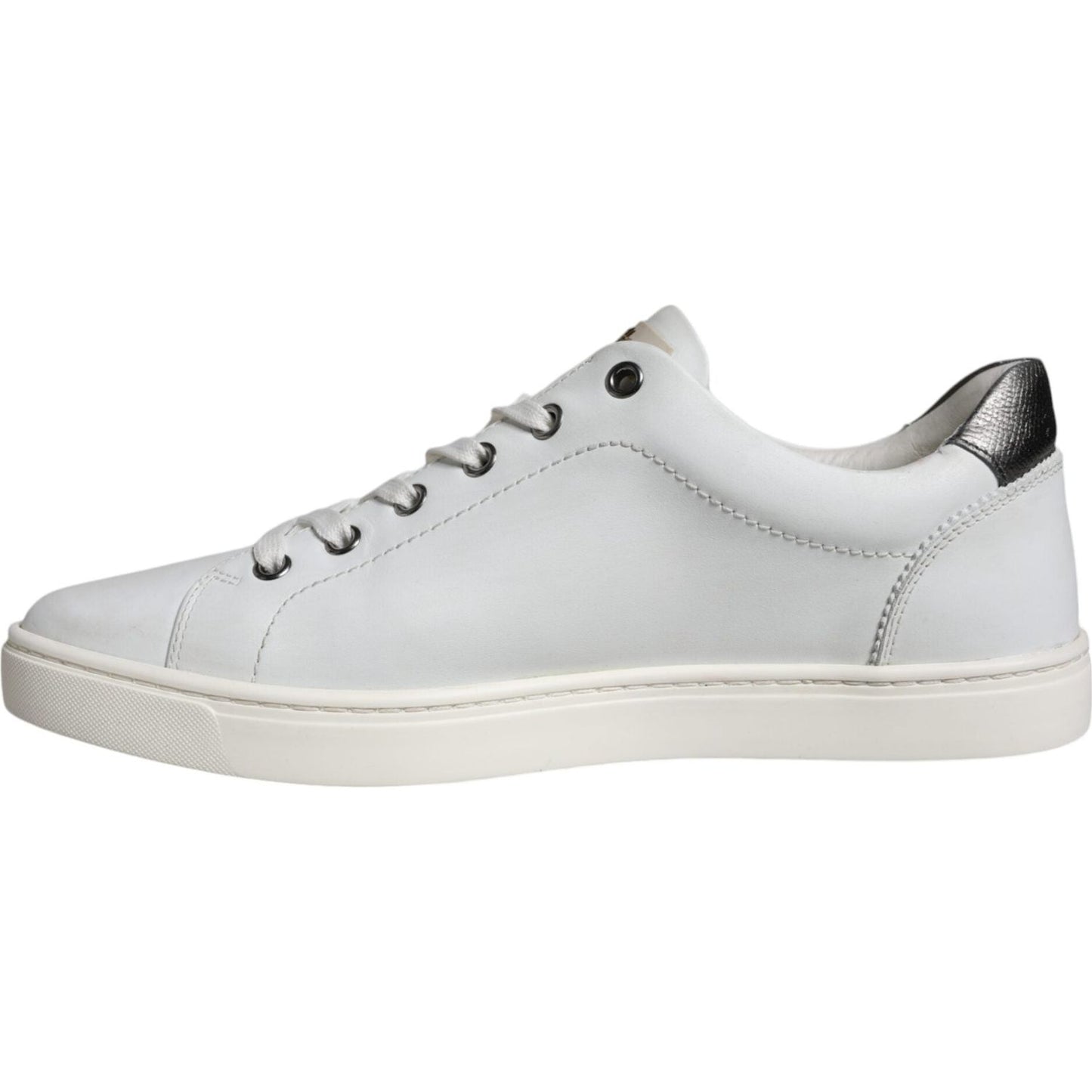 Dolce & Gabbana White Leather Heart Low Top Casual Sneakers Shoes Dolce & Gabbana