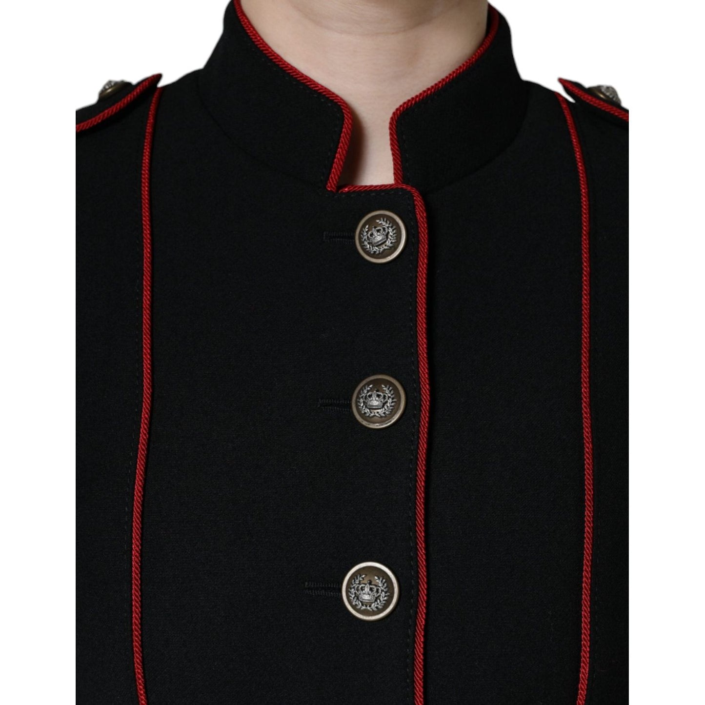 Dolce & Gabbana Black Single Breasted Trench Coat Jacket Dolce & Gabbana