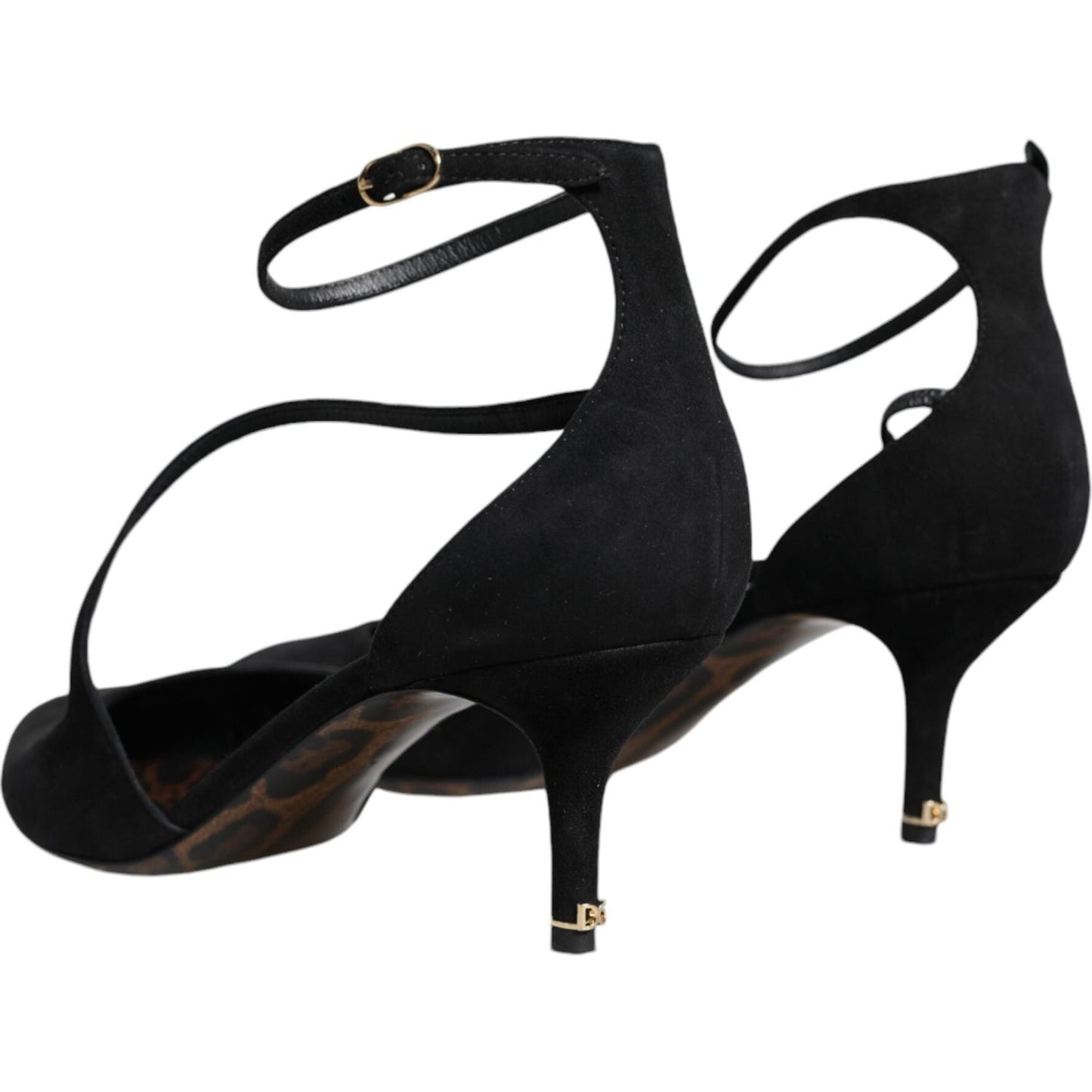 Dolce & Gabbana Black Suede Ankle Strap Heels Pumps Shoes Dolce & Gabbana