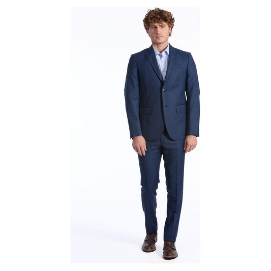 Baldinini Trend Blue Wool Suit Baldinini Trend