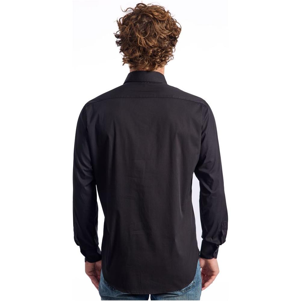 Baldinini Trend Black Cotton Shirt Baldinini Trend