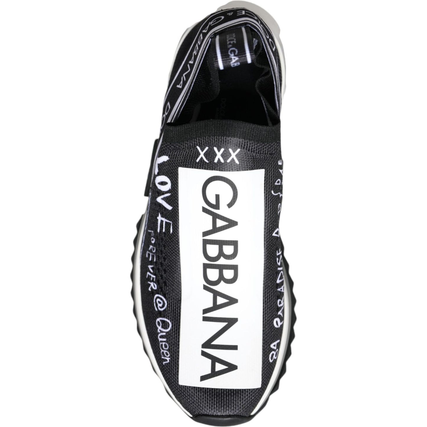 Dolce & Gabbana Black White Sorrento Low Top Sneakers Shoes Dolce & Gabbana