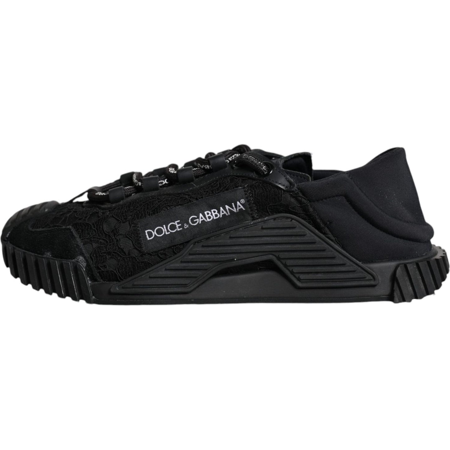 Dolce & Gabbana Black Lace Up Low Top NS1 Sneakers Shoes Dolce & Gabbana