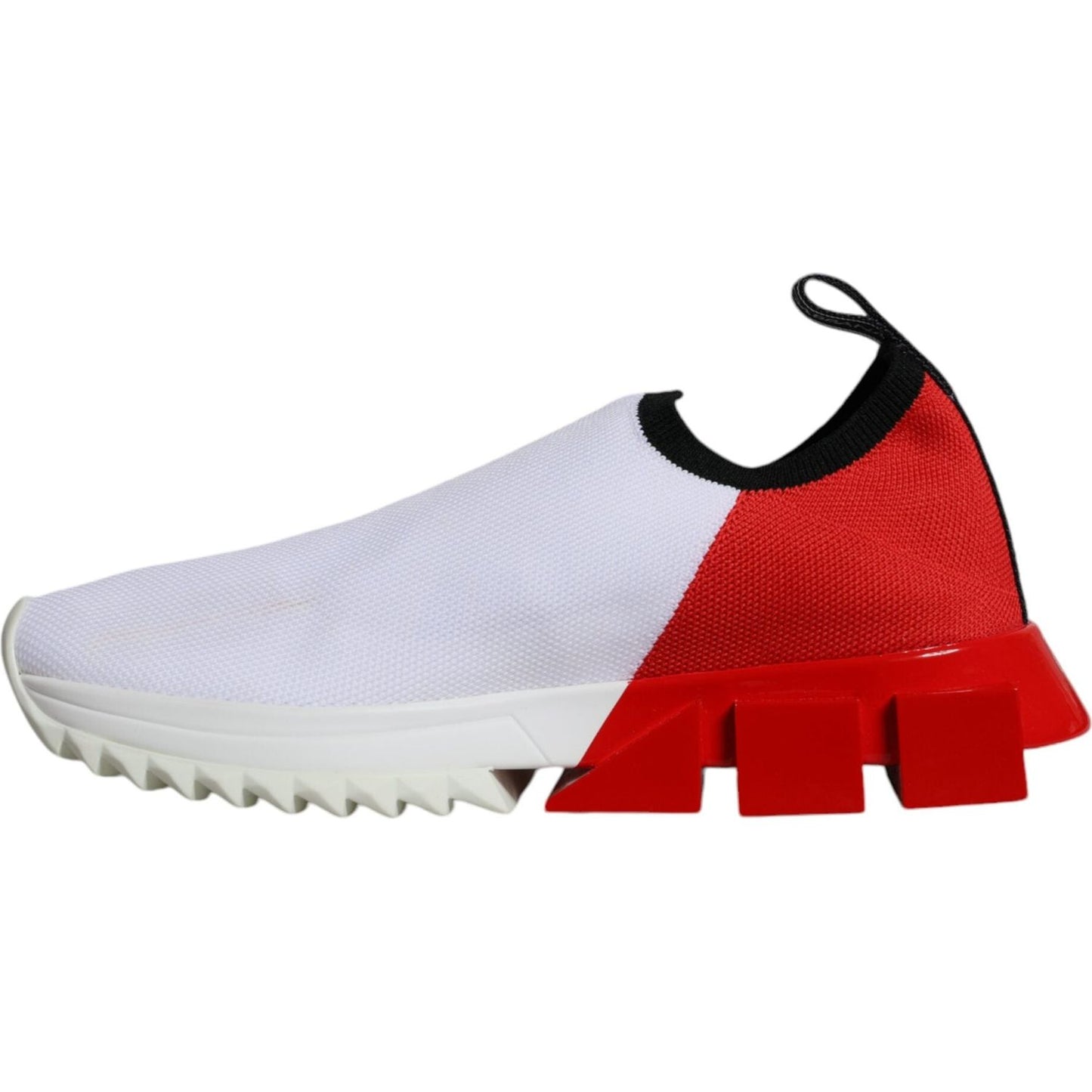 Dolce & Gabbana White Red Low Top Sorrento Men Sneakers Shoes Dolce & Gabbana