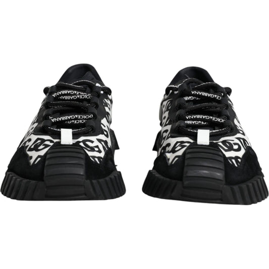 Dolce & Gabbana Black Logo Lace Up Low Top NS1 Sneakers Shoes Dolce & Gabbana