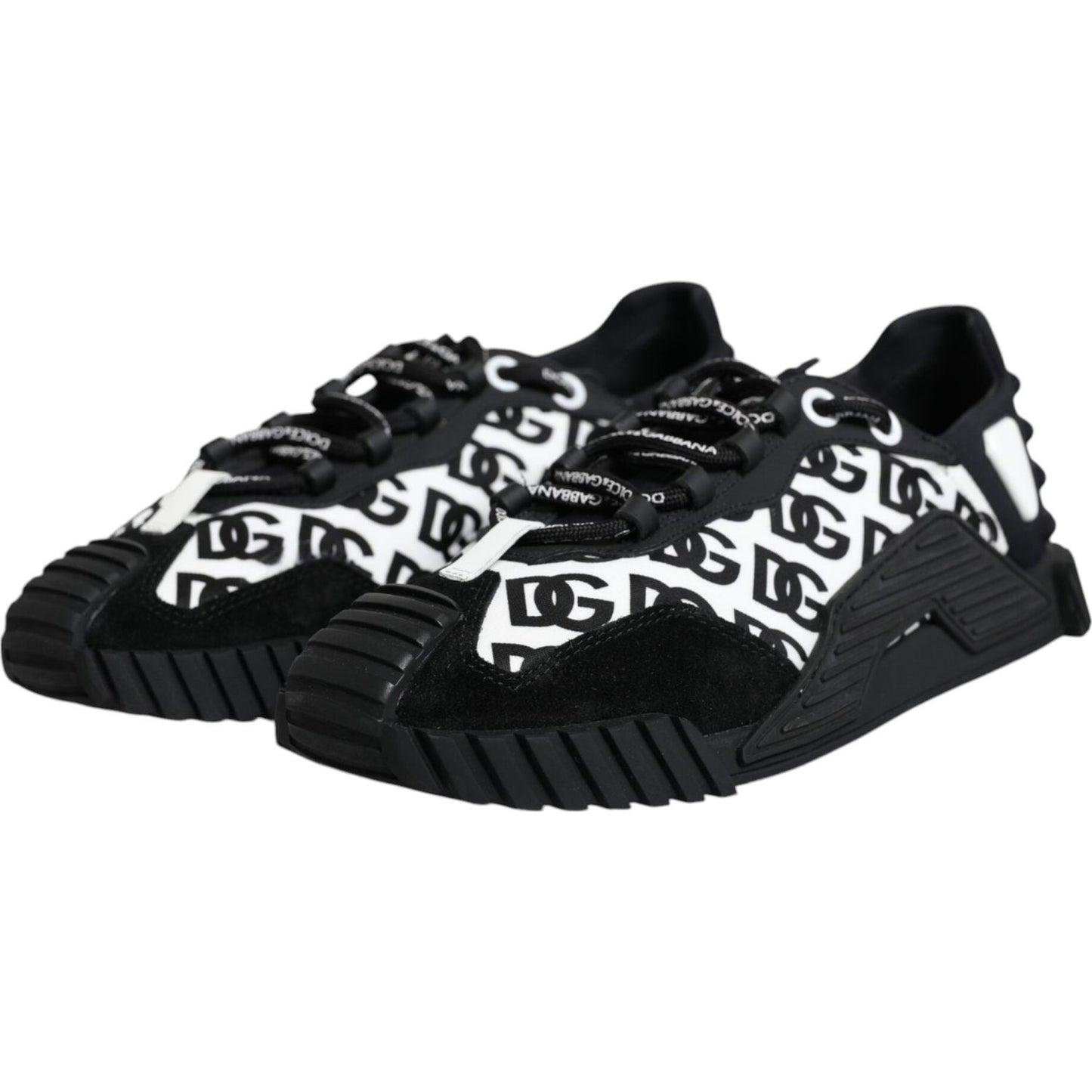 Dolce & Gabbana Black Logo Lace Up Low Top NS1 Sneakers Shoes Dolce & Gabbana