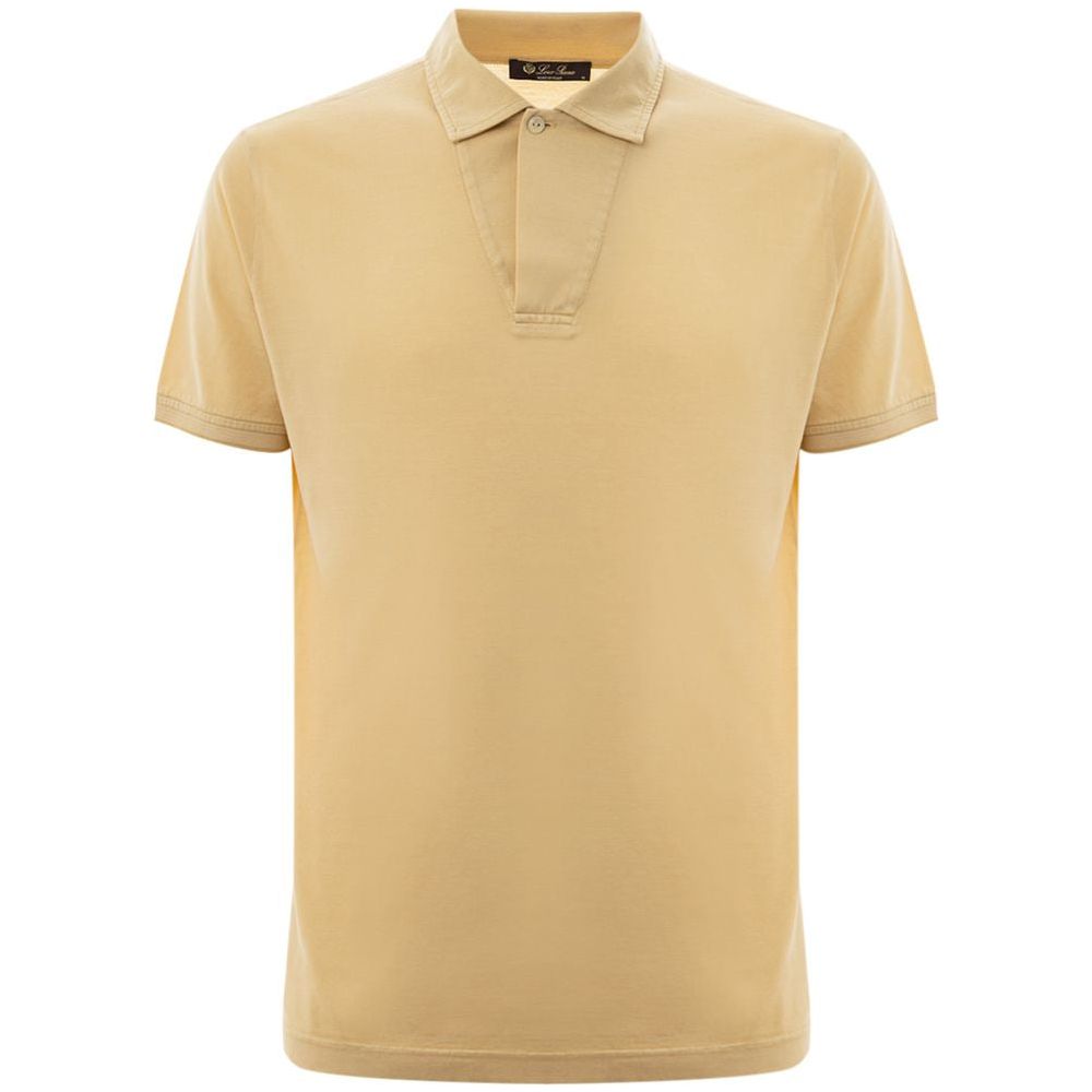 Loro Piana Yellow Silk Polo Shirt Loro Piana