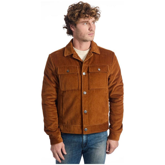 Roberto Pepe Luxury Brown Cotton Jacket Roberto Pepe Luxury