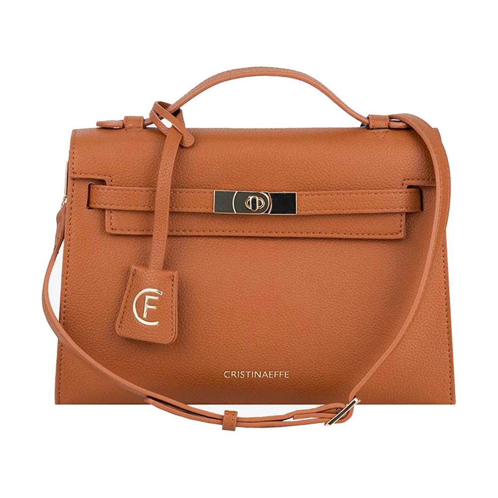 CRISTINAEFFE Brown Artificial Leather Crossbody Bag CRISTINAEFFE