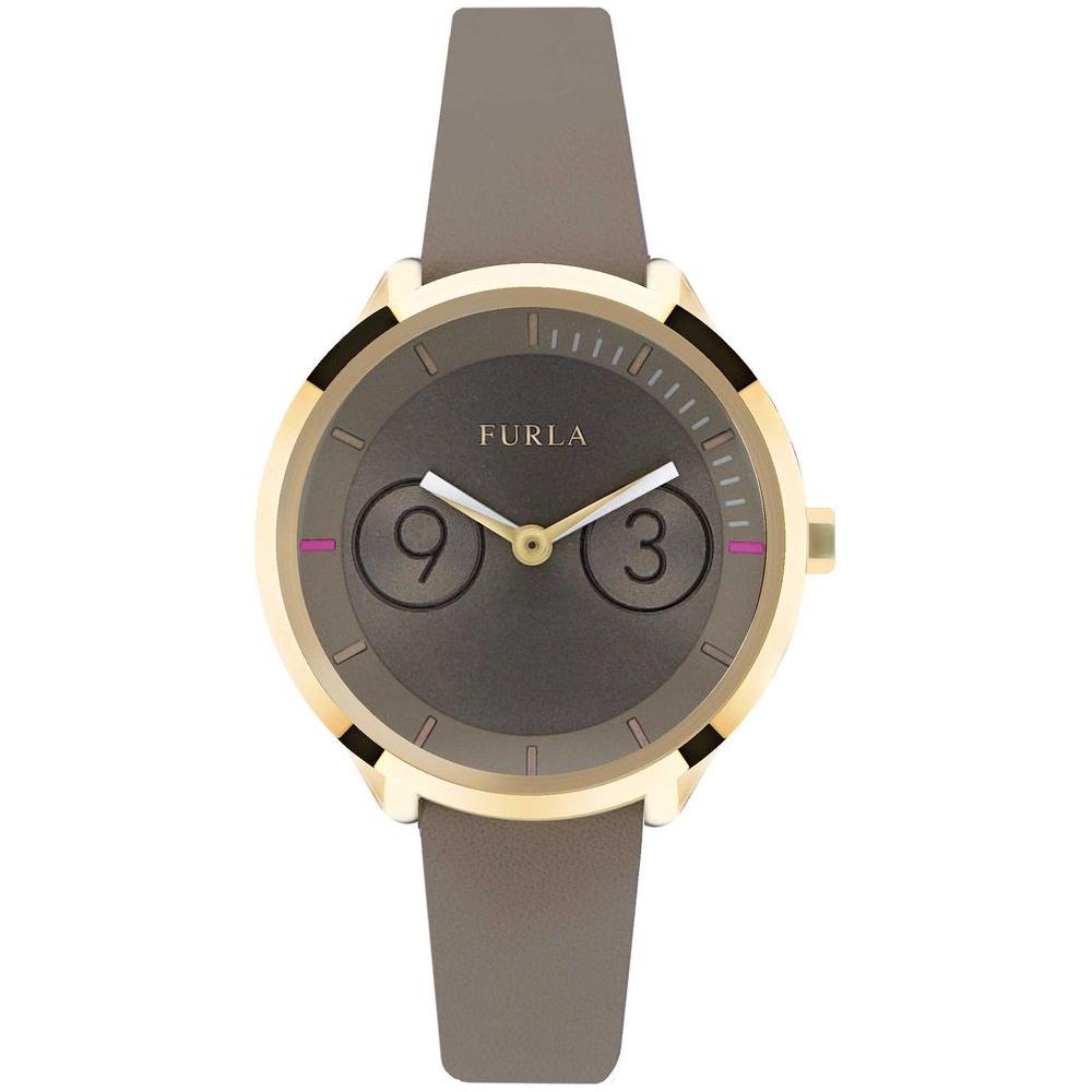 Furla Gray Leather Watch Furla