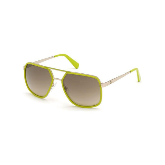 Guess Green Metal Sunglasses Guess