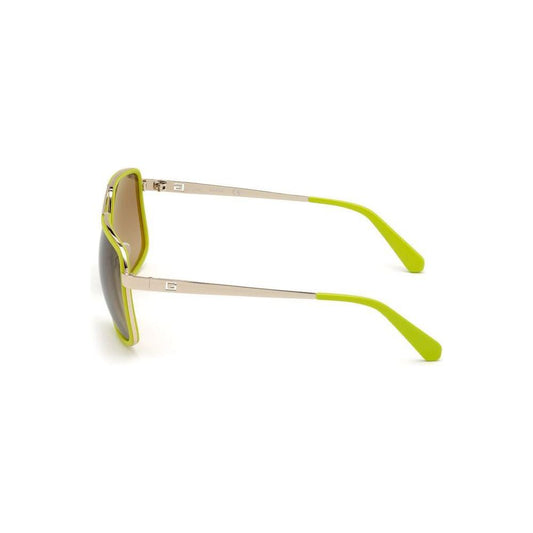 Guess Green Metal Sunglasses Guess