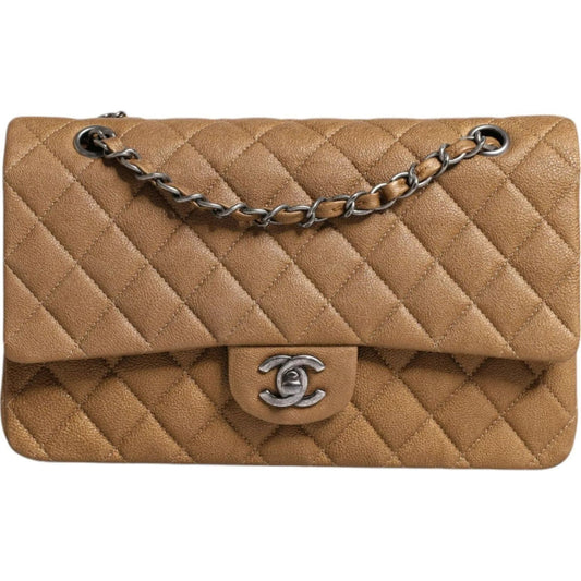 Chanel Dark Gold Medium Classic Double Flap Ruthenium Shoulder Bag Chanel