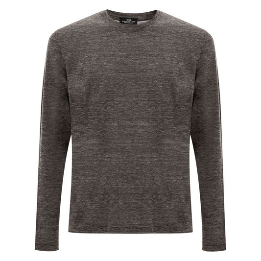 Corneliani Gray Wool T-Shirt Corneliani