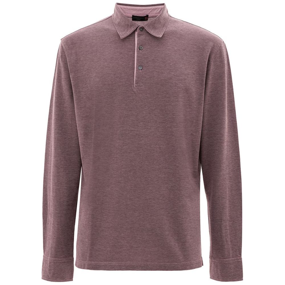 Corneliani Purple Cotton Polo Shirt Corneliani