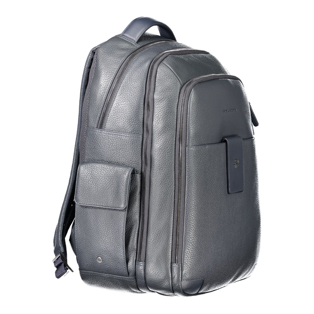 Piquadro Blue Leather Backpack Piquadro