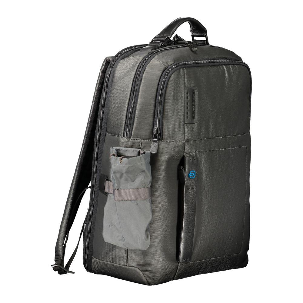 Piquadro Gray Polyester Backpack Piquadro