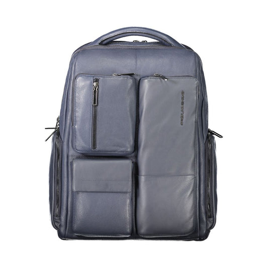 Piquadro Blue Leather Backpack Piquadro