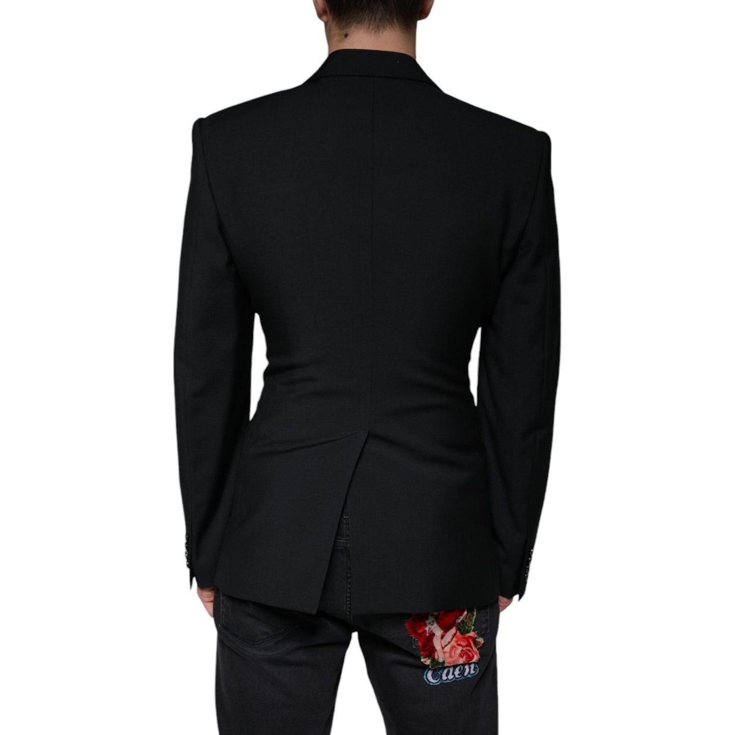 Dolce & Gabbana Black White Single Breasted Dress Blazer Dolce & Gabbana