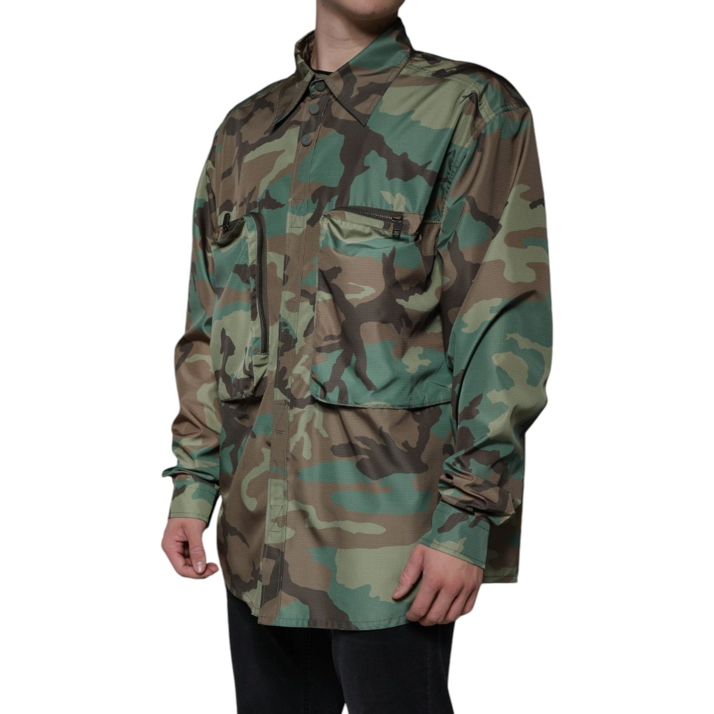 Dolce & Gabbana Multicolor Camouflage Button Down Shirt Dolce & Gabbana