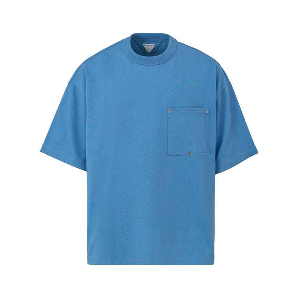 Bottega Veneta Light Blue Cotton T-Shirt Bottega Veneta