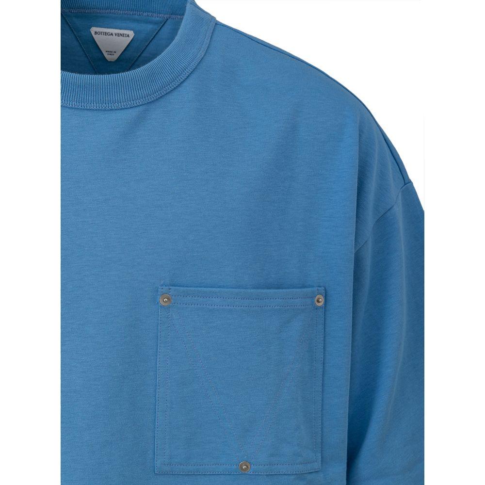 Bottega Veneta Light Blue Cotton T-Shirt Bottega Veneta