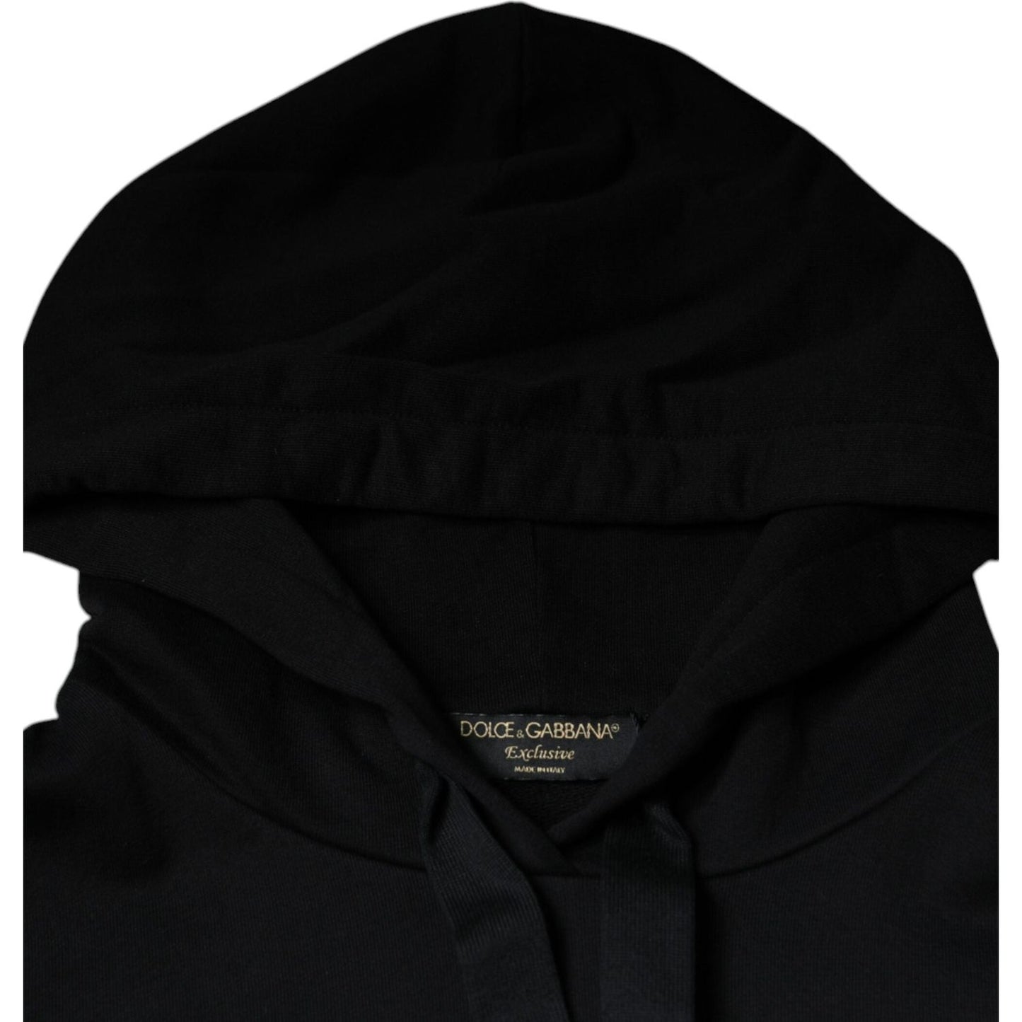 Dolce & Gabbana Black Sacred Heart Crown Hooded Sweatshirt Sweater Dolce & Gabbana