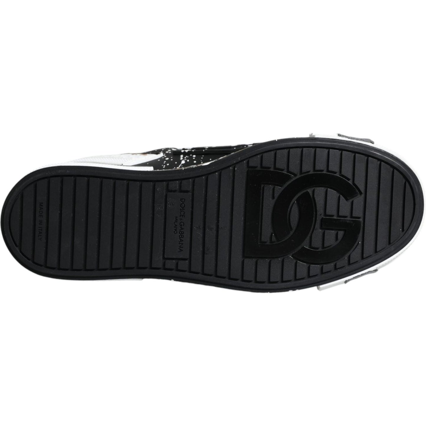 Dolce & Gabbana Black White Portofino Low Top Sneakers Shoes Dolce & Gabbana